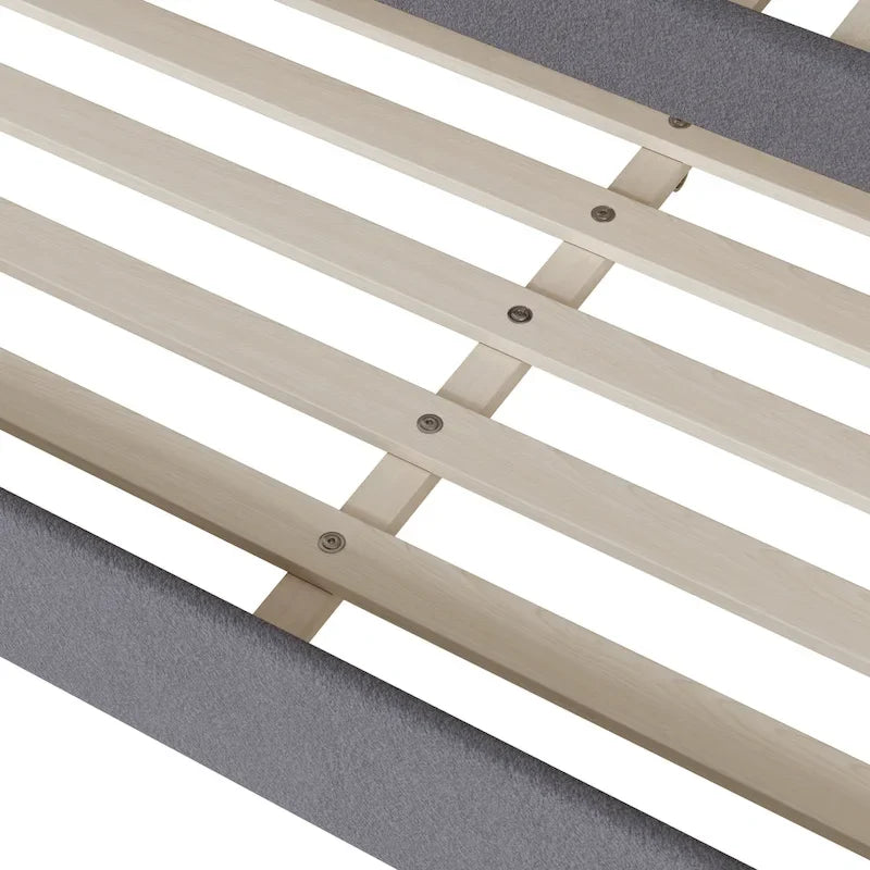 Letto da giorno matrimoniale rivestito in morbido tessuto teddy, con letto estraibile, luci LED, rosa, grigio, beige