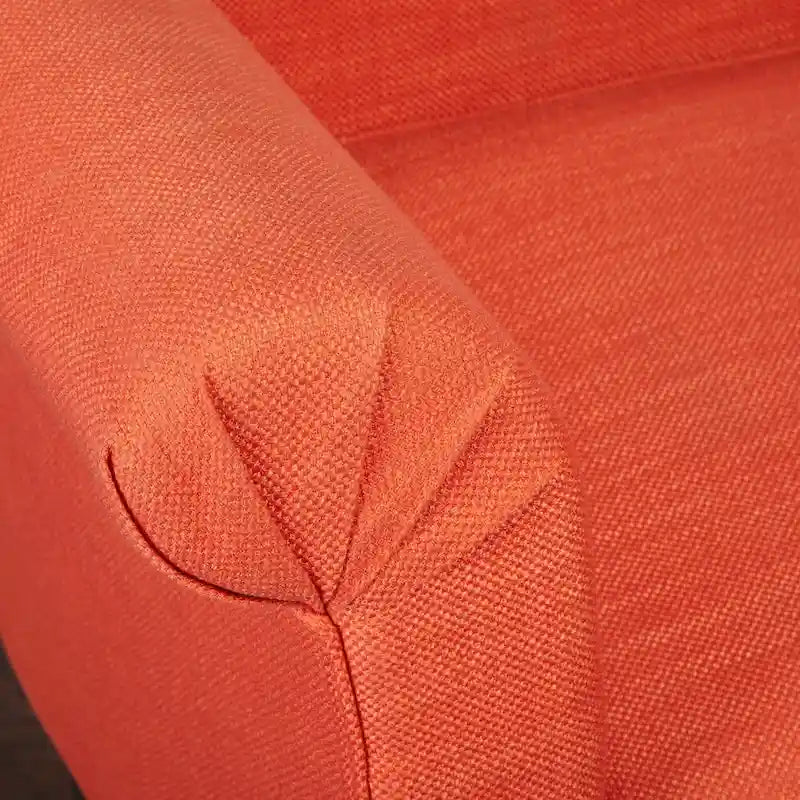 Chaiselongue mit Stauraum, Baumwollbezug, gerollte Armlehne, Hartholzgestell, Beige, Blau, Grau, Orange, Bordeauxrot