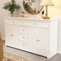Credenza moderna laccata, 5 cassetti, 4 ante, mobile laterale, bianca, grigia, nera