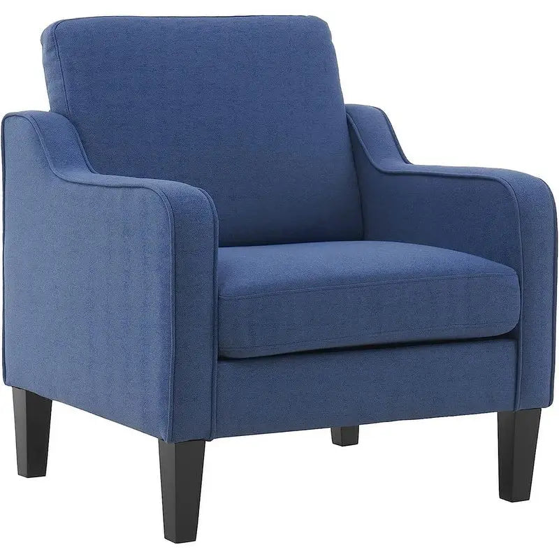 Moderner Akzentstuhl im Mid-Century-Stil, Leinenstoff, hochdichter Schaumstoff, Tragfähigkeit 380 lb, 12 Farben
