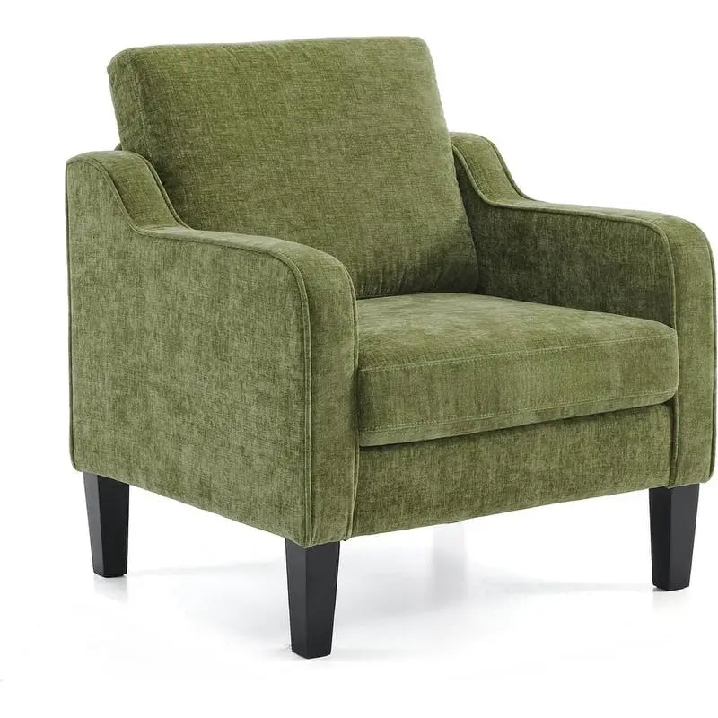 Moderner Akzentstuhl im Mid-Century-Stil, Leinenstoff, hochdichter Schaumstoff, Tragfähigkeit 380 lb, 12 Farben