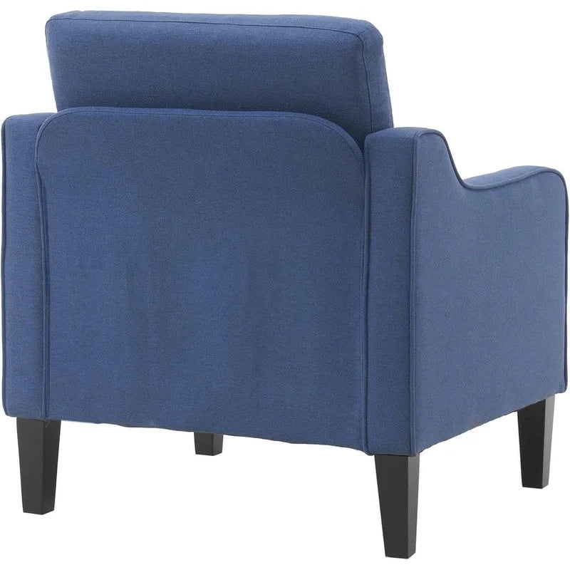 Moderner Akzentstuhl im Mid-Century-Stil, Leinenstoff, hochdichter Schaumstoff, Tragfähigkeit 380 lb, 12 Farben