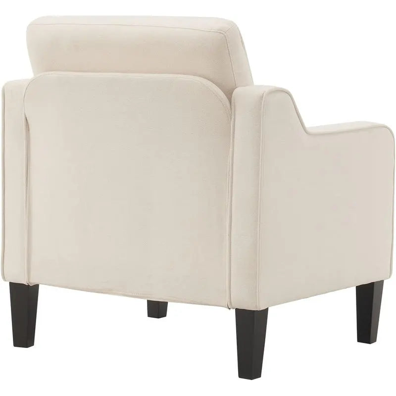 Moderner Akzentstuhl im Mid-Century-Stil, Leinenstoff, hochdichter Schaumstoff, Tragfähigkeit 380 lb, 12 Farben