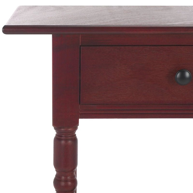 2-Drawer Console Table Turned Spindle Legs Bottom Shelf 38W Classic Distressed Black Cream Grey