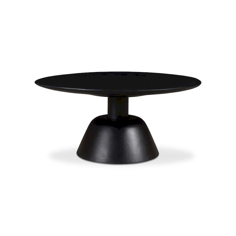 Macari Nelson Modern Solid Mango Wood Pedestal Coffee Table - 30W x 30D x 14H